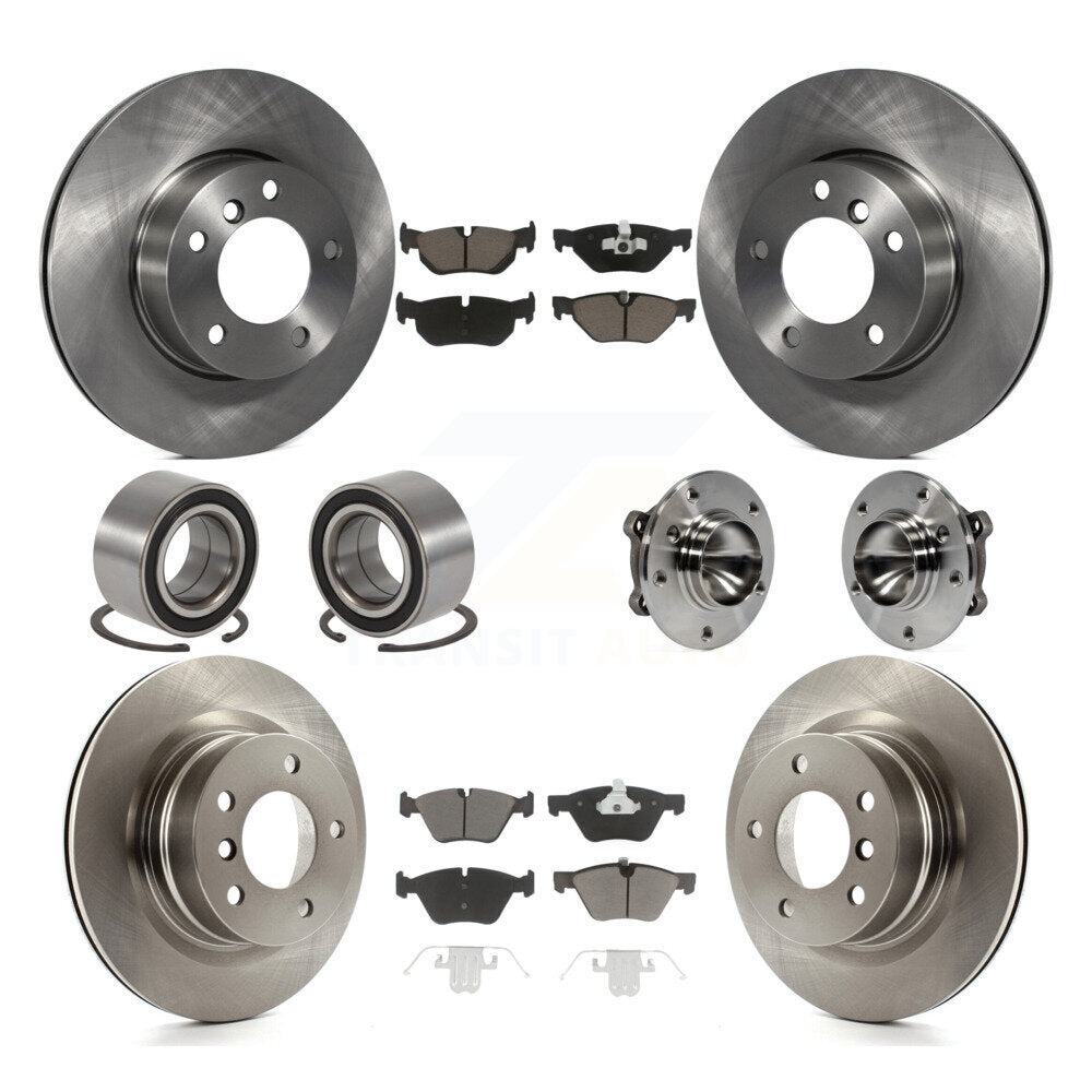 Hub Bearing Brake Rotor & Pads Shoe Front Rear Kit (10Pc) For 2008-2013 BMW 128i