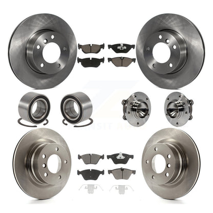 Hub Bearing Brake Rotor & Pads Shoe Front Rear Kit (10Pc) For 2008-2013 BMW 128i