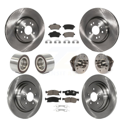 Hub Bearing Brake Rotor & Pad Shoe Front Rear Kit (10Pc) For Mercedes-Benz ML350