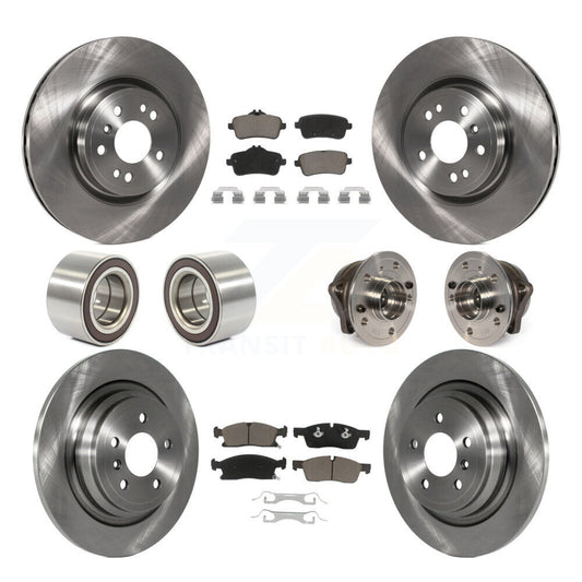 Hub Bearing Brake Rotor & Pad Shoe Front Rear Kit (10Pc) For Mercedes-Benz ML350