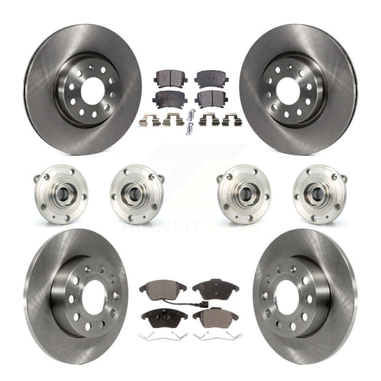 Hub Bearing Disc Brake Rotors And Pads Front Rear Kit (10Pc) For Audi A3 Quattro