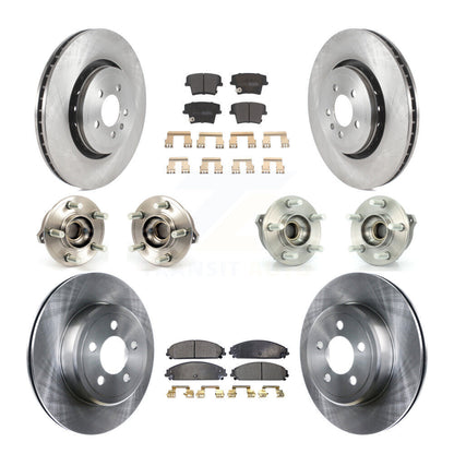 Hub Bearings Disc Brake Rotors And Pads Front Rear Kit (10Pc) For Dodge Charger