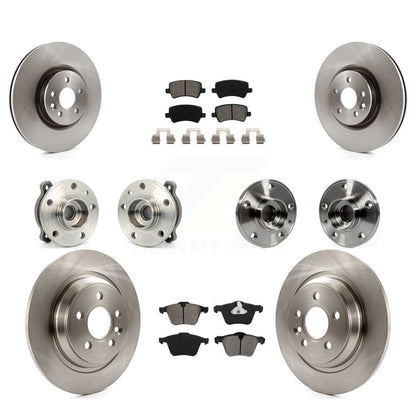 Hub Bearing Brake Rotor & Pads Front Rear Kit (10Pc) For 2013-2014 Volvo S60 AWD