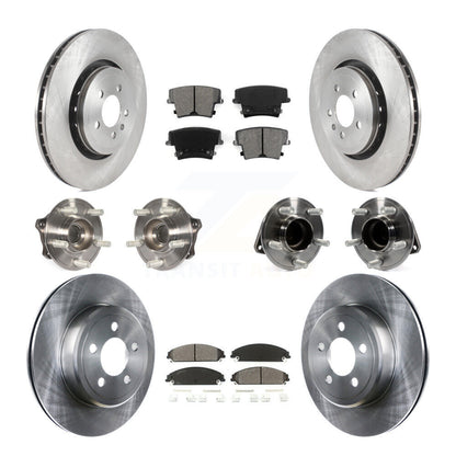Hub Bearings Disc Brake Rotors And Pads Front Rear Kit (10Pc) For Dodge Charger