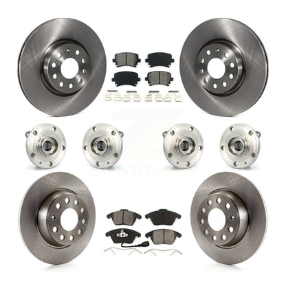 Hub Bearing Disc Brake Rotors And Pads Front Rear Kit (10Pc) For Audi A3 Quattro