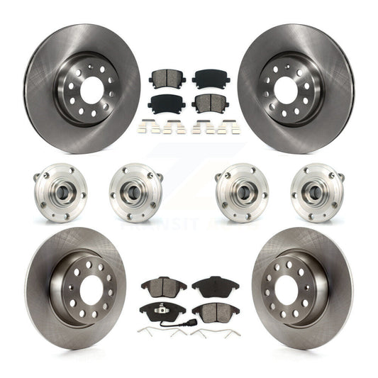 Hub Bearing Disc Brake Rotors And Pads Front Rear Kit (10Pc) For Audi A3 Quattro