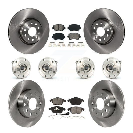 Hub Bearing Disc Brake Rotors And Pads Front Rear Kit (10Pc) For Audi A3 Quattro