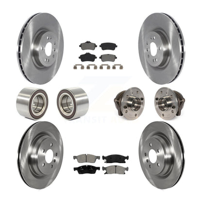 Hub Bearing Brake Rotor Pads Shoe Front Rear Kit (10Pc) For Mercedes-Benz GLE400