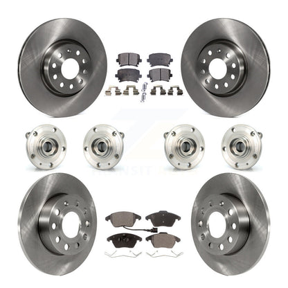 Hub Bearing Disc Brake Rotors And Pads Front Rear Kit (10Pc) For Audi A3 Quattro