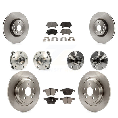 Hub Bearing Brake Rotor & Pads Front Rear Kit (10Pc) For 2013-2014 Volvo S60 AWD
