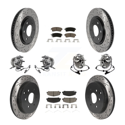 Hub Bearing Coat Brake Rotor Pads Front Rear Kit (10Pc) For INFINITI QX80 Nissan