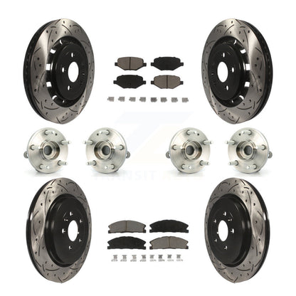 Hub Bearing Coat Brake Rotor Pads Front Rear Kit (10Pc) For Ford Explorer Police