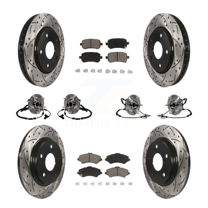 Bearing Coat Brake Rotor Pads Front Rear Kit (10Pc) For Dodge Grand Caravan Town