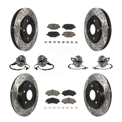 Bearing Coat Brake Rotor Pads Front Rear Kit (10Pc) For Dodge Grand Caravan Town