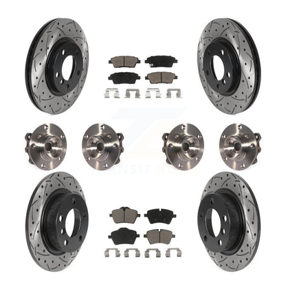 Hub Bearing Coated Brake Rotor Pad Front Rear Kit (10Pc) For Mini Cooper Paceman