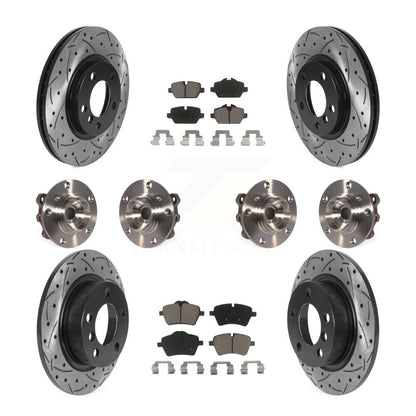 Hub Bearing Coated Brake Rotor Pad Front Rear Kit (10Pc) For Mini Cooper Paceman