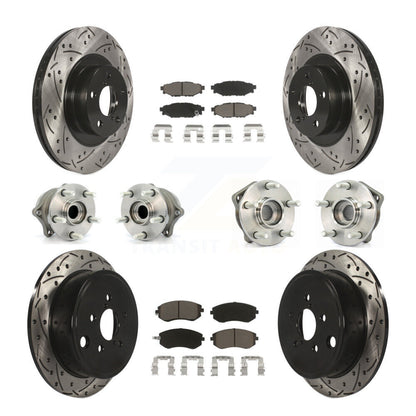 Hub Bearing Coat Brake Rotor Pad Front Rear Kit (10Pc) For Subaru Outback Legacy