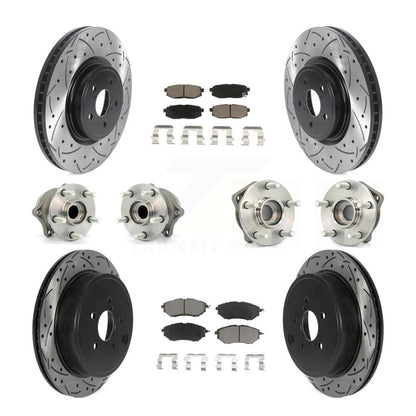 Hub Bearing Coat Brake Rotor Pad Front Rear Kit (10Pc) For Subaru Outback Legacy