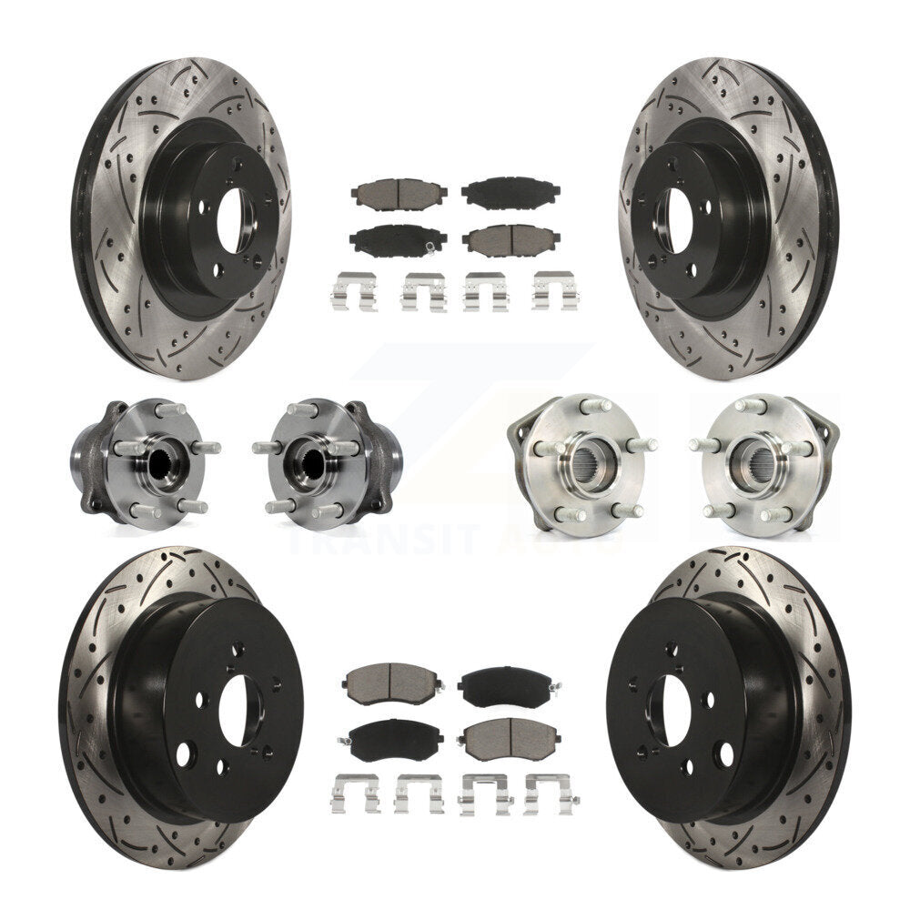Bearing Coated Brake Rotor And Pad Front Rear Kit (10Pc) For Subaru XV Crosstrek