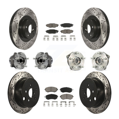 Bearing Coated Brake Rotor And Pad Front Rear Kit (10Pc) For Subaru XV Crosstrek