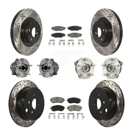 Bearing Coated Brake Rotor And Pad Front Rear Kit (10Pc) For Subaru XV Crosstrek