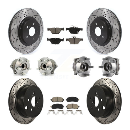 Hub Bearing Coated Brake Rotor & Pads Front Rear Kit (10Pc) For Subaru Crosstrek