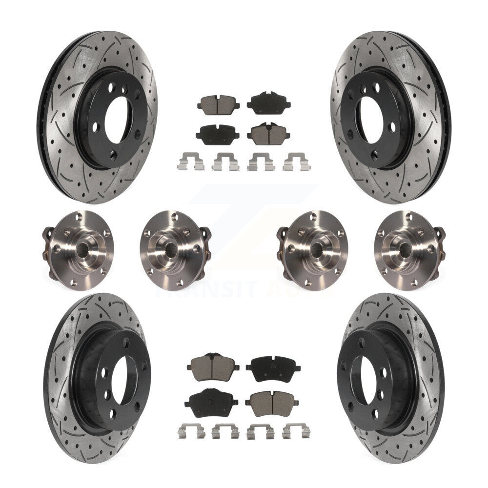 Hub Bearing Coated Brake Rotor Pad Front Rear Kit For Mini Cooper Countryman AWD