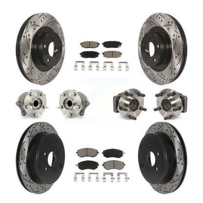 Hub Bearing Coat Brake Rotor Pads Front Rear Kit (10Pc) For Toyota 86 Subaru BRZ