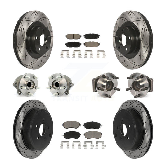Hub Bearing Coat Brake Rotor Pads Front Rear Kit (10Pc) For Toyota 86 Subaru BRZ