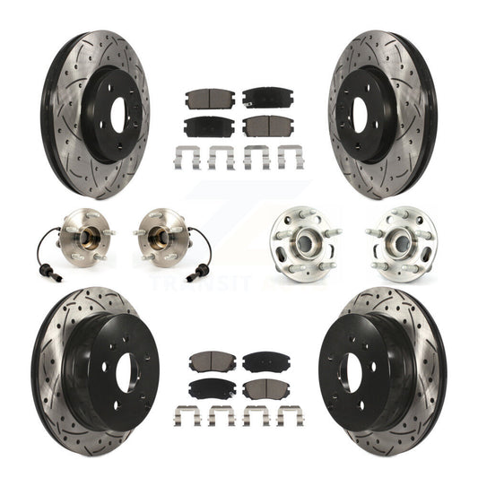 Hub Bearing Coat Brake Rotor Pad Front Rear Kit (10Pc) For Chevrolet Equinox GMC