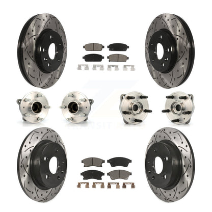 Hub Bearing Coat Brake Rotor Pad Front Rear Kit (10Pc) For 11-12 Chevrolet Cruze