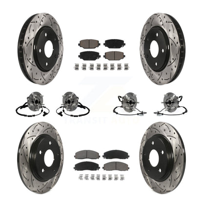 Bearing Coated Brake Rotor And Pad Front Rear Kit (10Pc) For Dodge Grand Caravan