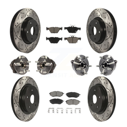 Hub Bearing Coat Brake Rotor Pad Front Rear Kit (10Pc) For Subaru Outback Legacy