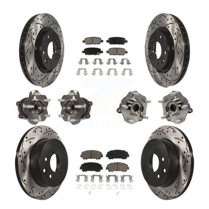 Hub Bearing Coated Brake Rotor Pads Front Rear Kit (10Pc) For Nissan Rogue Sport