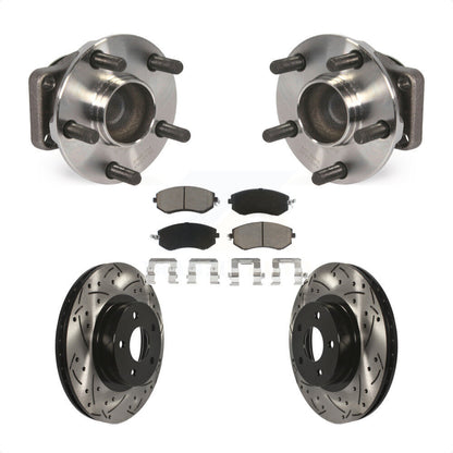 Hub Bearing Coat Drill Slot Brake Rotor Pads Front Kit For Scion FR-S Subaru BRZ