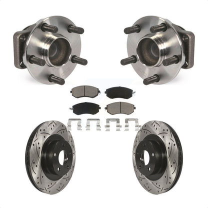 Hub Bearing Drilled Slot Brake Rotor Pads Front Kit For Scion FR-S Subaru BRZ 86