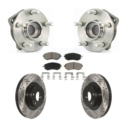 Hub Bearing Drill Slot Brake Rotor Pads Front Kit For Subaru Impreza Forester XV