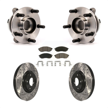 Hub Bearing Assembly Coat Drill Slot Brake Rotor Pad Front Kit For Nissan Murano