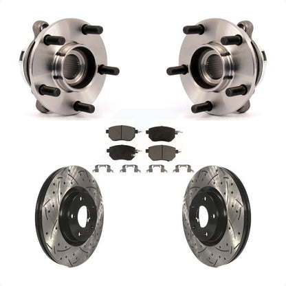 Hub Bearing Assembly Coat Drill Slot Brake Rotor Pad Front Kit For Nissan Murano