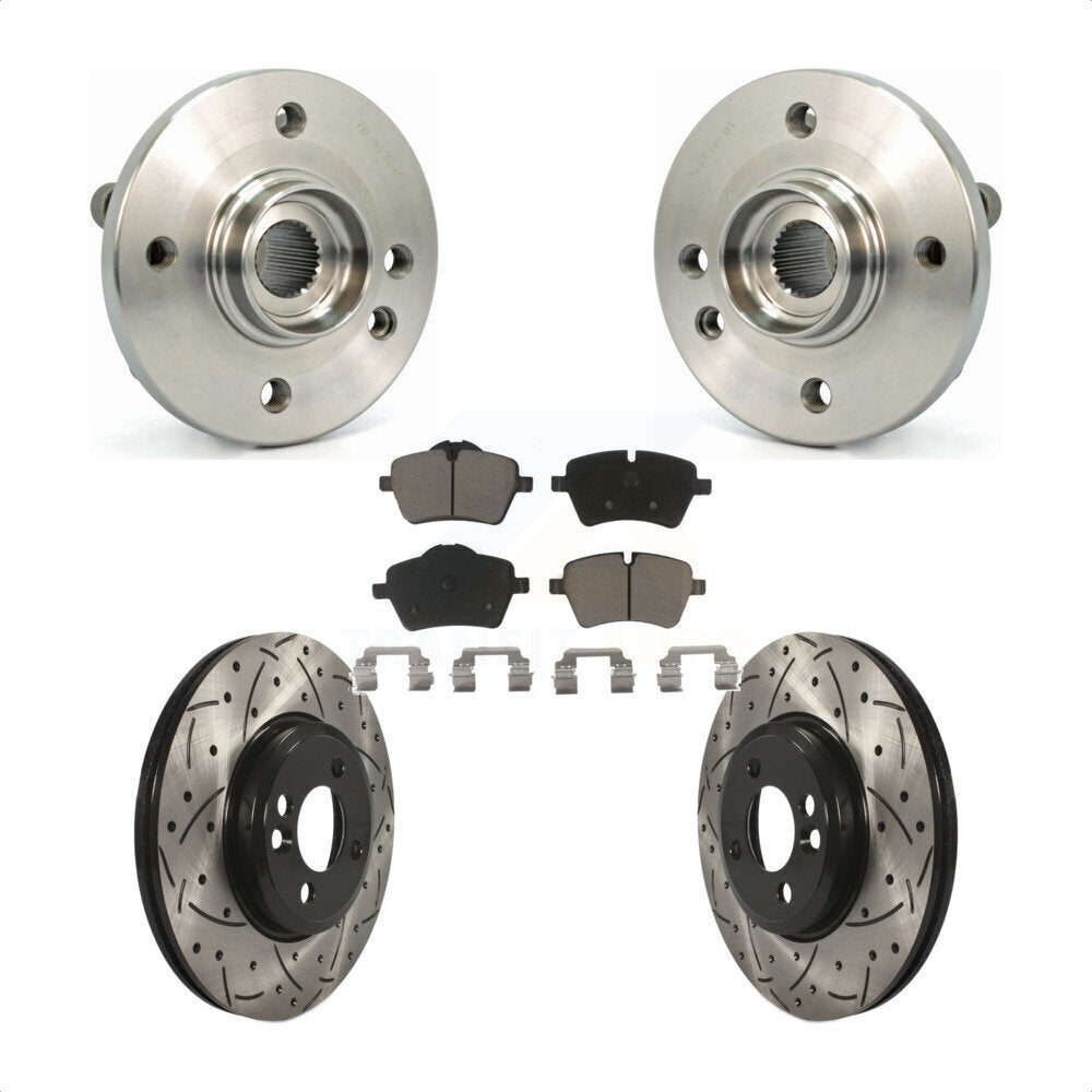 Hub Bearing Assembly Coated Drill Slot Brake Rotor Pad Front Kit For Mini Cooper