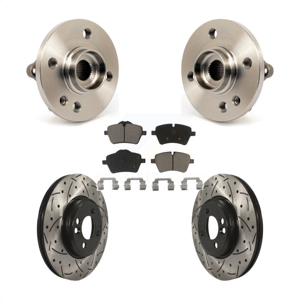 Hub Bearing Assembly Coated Drill Slot Brake Rotor Pad Front Kit For Mini Cooper