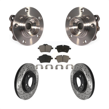 Hub Bearing Coat Drill Slot Brake Rotor Pad Front Kit For Mini Cooper Countryman