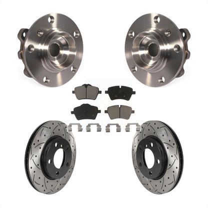 Hub Bearing Coat Drill Slot Brake Rotor Pad Front Kit For Mini Cooper Countryman