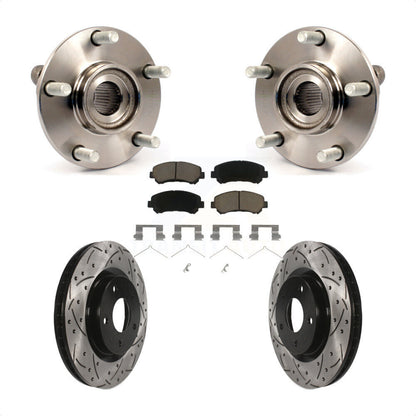 Hub Bearing Coated Drill Slot Brake Rotor Pads Front Kit For Nissan Rogue Select