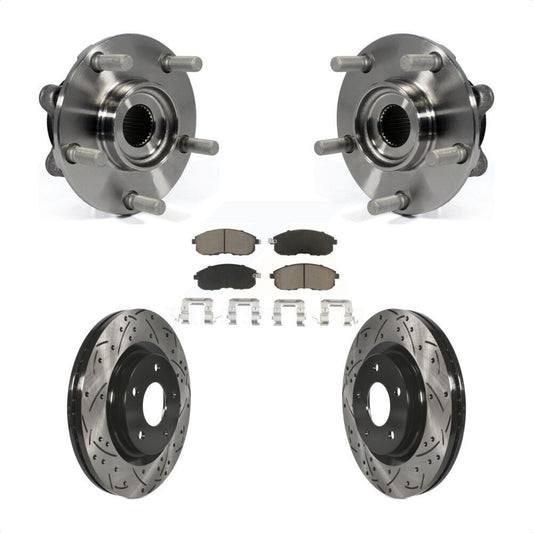 Hub Bearing Assembly Coated Drill Slot Brake Rotor Pad Front Kit For Nissan Juke