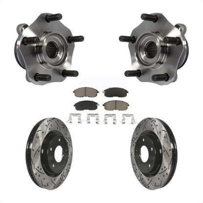 Hub Bearing Drill Slot Brake Rotor Pads Front Kit For Nissan Sentra Turbocharged