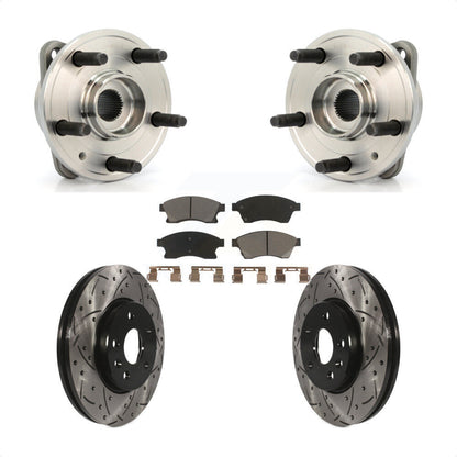 Hub Bearing Drilled Slot Brake Rotor & Pad Front Kit For Chevrolet Cruze Limited