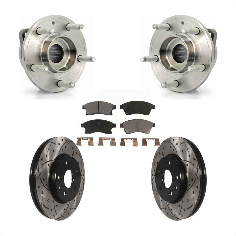 Hub Bearing Drill Slot Brake Rotor Pads Front Kit For Chevrolet Cruze GAS engine