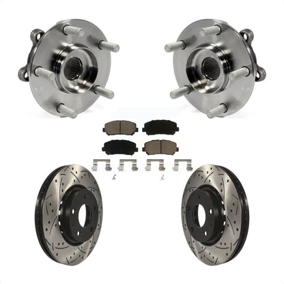 Hub Bearing Assembly Coated Drill Slot Brake Rotor Pads Front Kit For Mazda CX-5