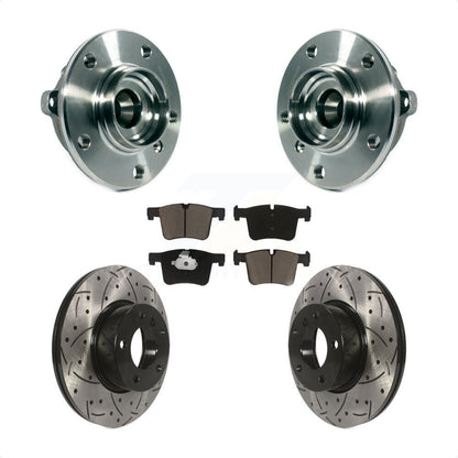 Hub Bearing Drilled Slot Brake Rotor Pad Front Kit For BMW 328i xDrive 320i 228i